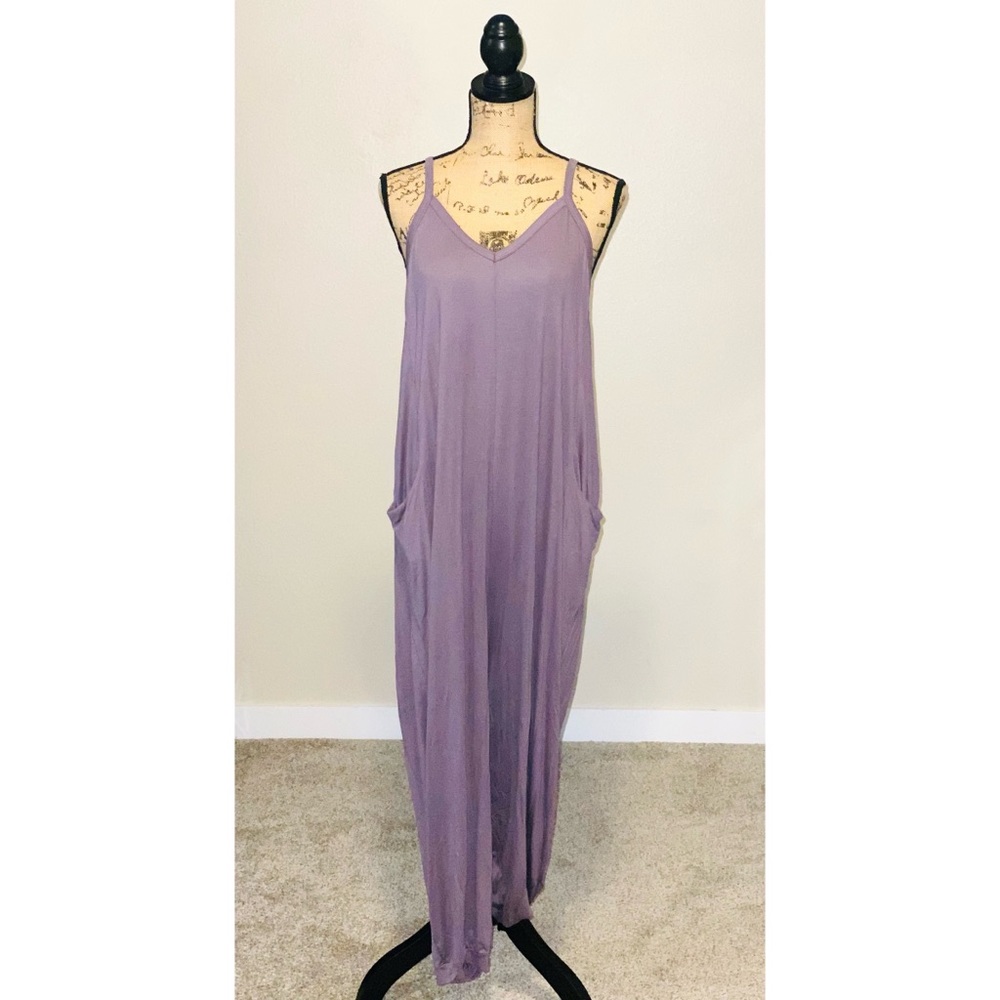 THE ZIGZAG STRIPE Lilac Romper Size 2x Plus